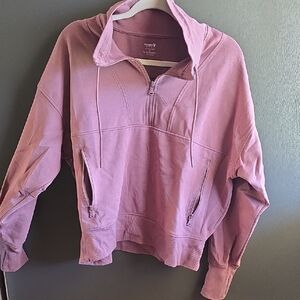 Old Navy Women's Pink Half-Zip Hoodie
